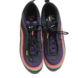 Nike Air Max 97 Mens Shoes Black/Purple/Neon Colors Size 13